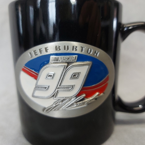 Nascar Jeff Burton #99 Black Coffee Mug Metal Enamel - Picture 2 of 5